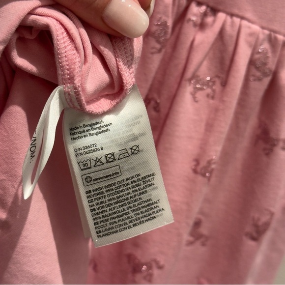 H&M Pink Pony Horse Girls Dress Size 6-10 - Picture 4 of 4